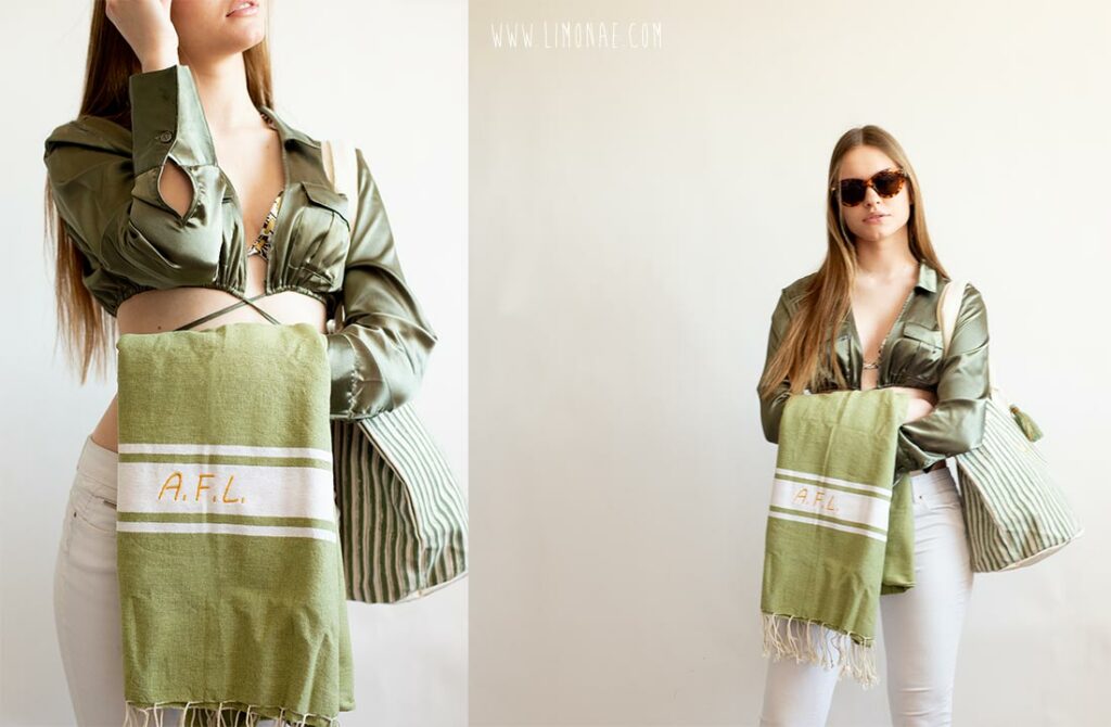 Regalos originales para mujer toalla pareo bordada