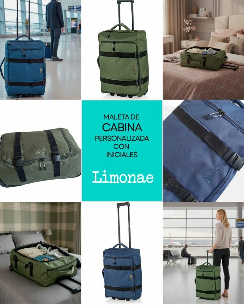 Maleta personalizada con iniciales para cabina