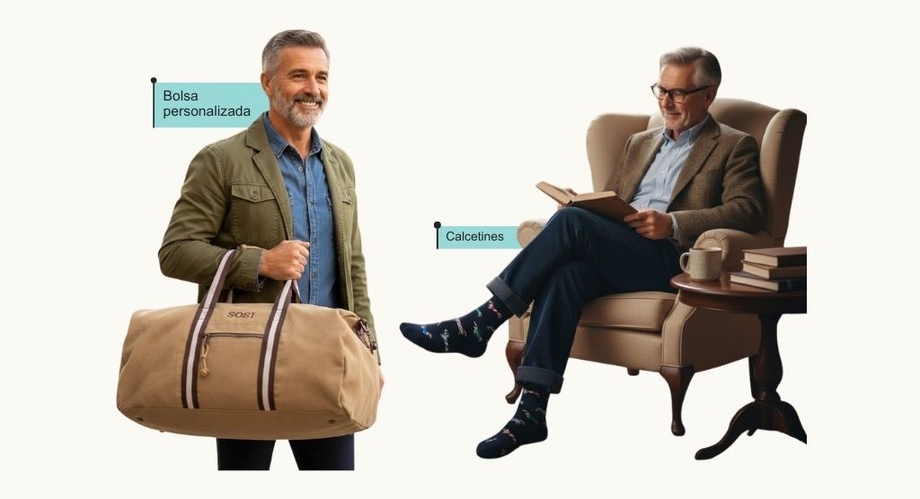 Bolsa personalizada y calcetines con diseños