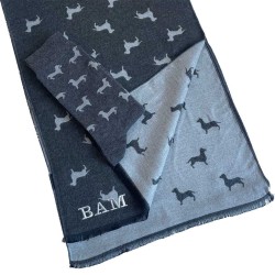 Bufanda personalizada para hombre en azul