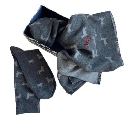 Bufanda personalizada para hombre en azul