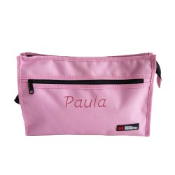Neceser de lona con iniciales