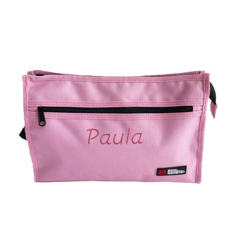 Neceser de lona con iniciales