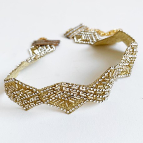 Choker espejos plateados