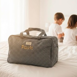 Maleta infantil vichy con nombre bordado
