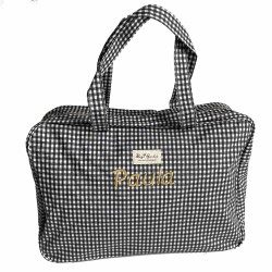 Maleta infantil vichy con nombre bordado