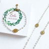 6 pulseras perlas con virgencita dorada