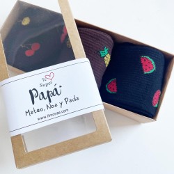 Regalo para el día del padre set de calcetines