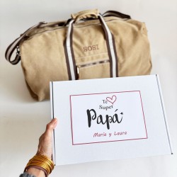 Regalos originales para padres. Bolsa viaje con iniciales