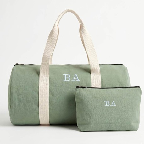 Bolsa deporte con neceser verde