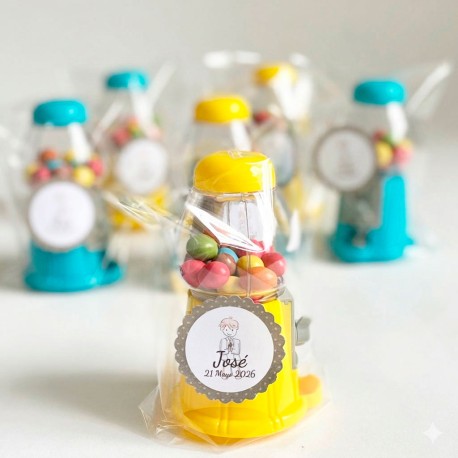 6 pulseras con cruz grabada para invitados
