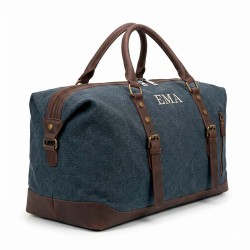 Maleta y neceser negro personalizados con iniciales