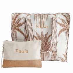 Bolso personalizado de playa palmeras