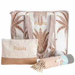 Bolsa de playa palmeras para personalizar
