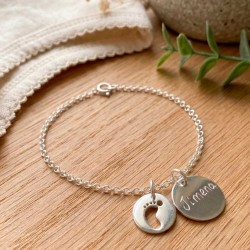 Pulsera de plata para madres