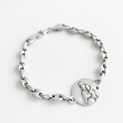 Pulsera escapulario de plata