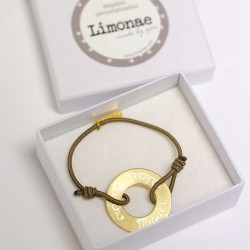 Pulsera aro con baño de oro