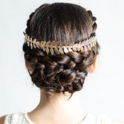 diadema hojas doradas