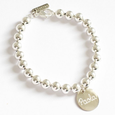 Pulsera cadena de plata con medalla de plata