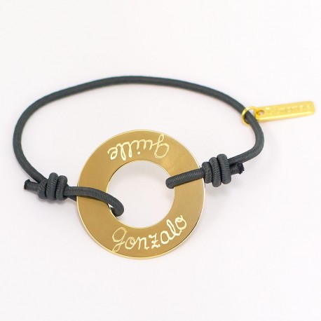 Pulsera aro con baño de oro