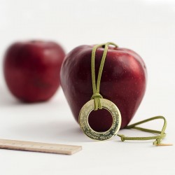 Colgante aro grande oro para profesoras