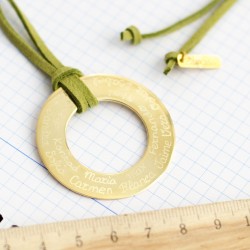 Colgante aro grande oro para profesoras