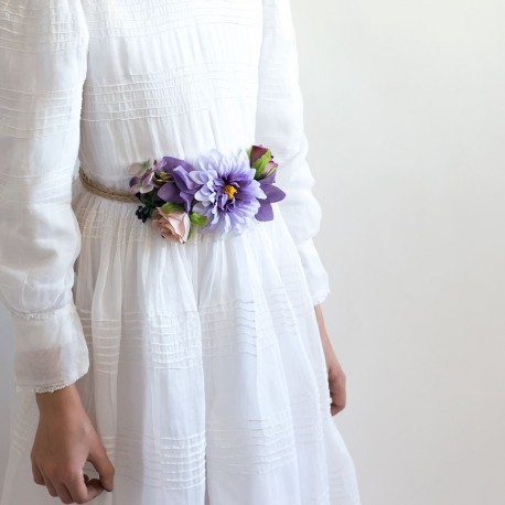 Banda fajin malva para vestido de Comunion