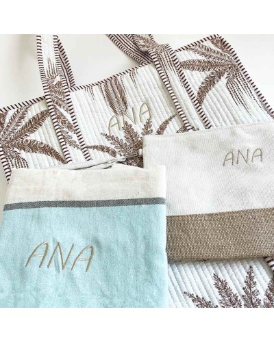 Bolso personalizado de playa palmeras