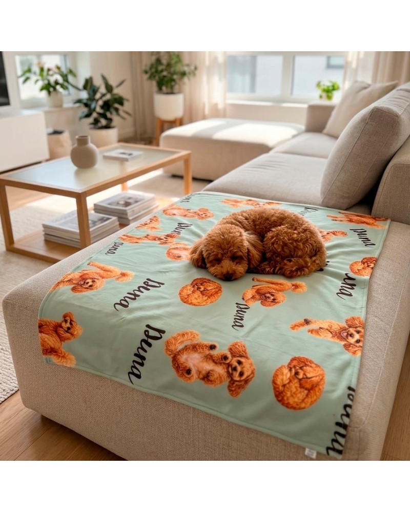 Manta personalizada para Caniches o poodle | Limonae