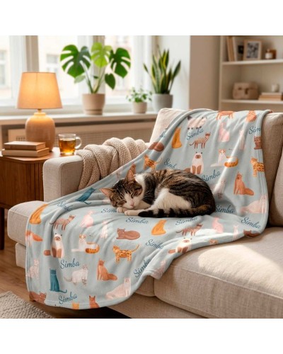 Manta para Gatos Personalizada | Regalo Cat Lover