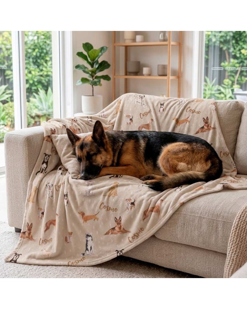 Manta Beige Personalizada para Perros | Regalo Original