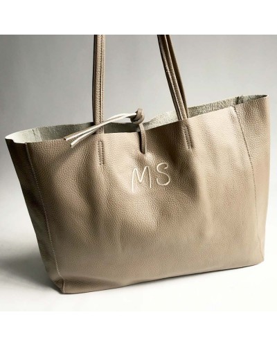 Bolso shopper personalizado con iniciales. Regalos originales mujer.