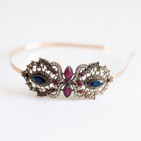 Diadema fiesta Rubies y Zafiros