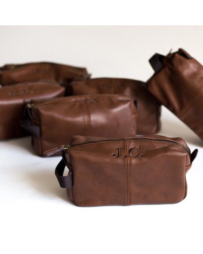 Neceser de piel para hombre personalizado