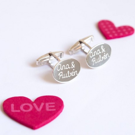 Gemelos de plata para San valentin