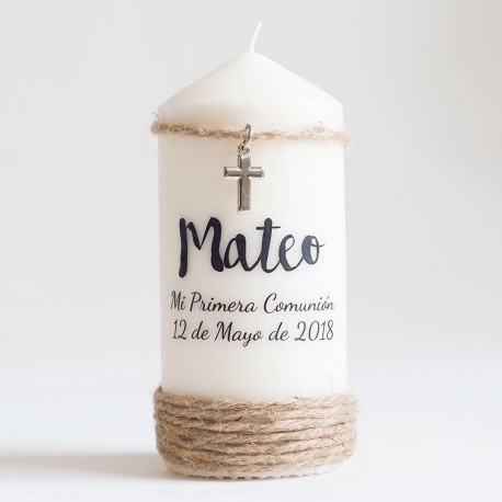 Vela Comunión personalizada para chico