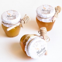 6 tarros de miel para invitados