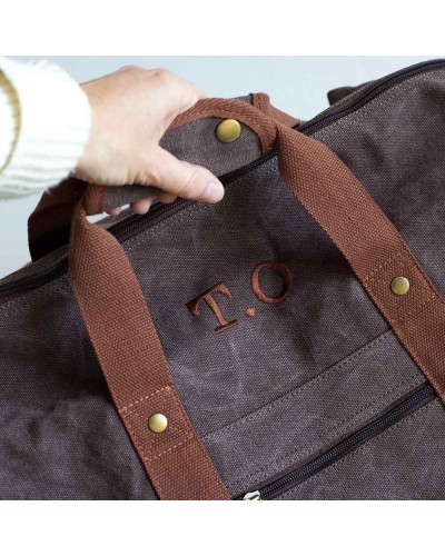 Bolsa de lona para hombre con iniciales Estepa