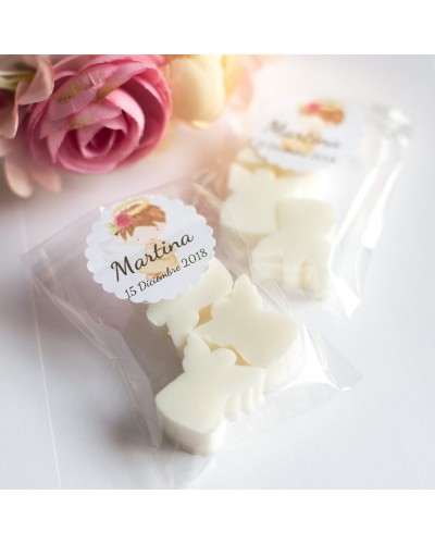 6 bolsitas con jabones para invitados