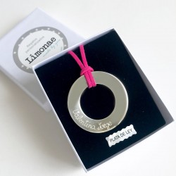 Collar Círculo plata grande personalizado
