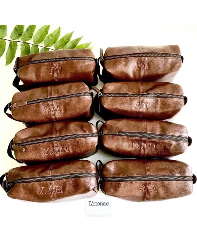 Neceser de piel para hombre personalizado