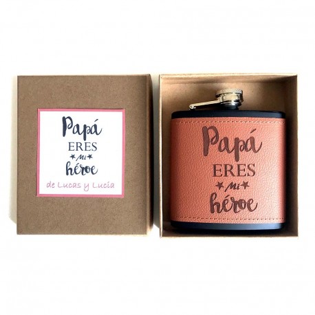 Petaca personalizada. Regalos originales Día del padre