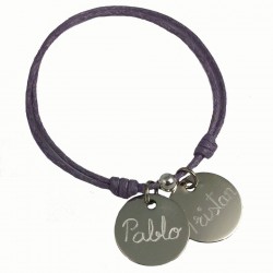 Pulsera con 2 medallas de plata
