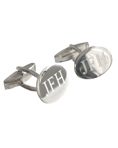 Gemelos de plata personalizados con iniciales
