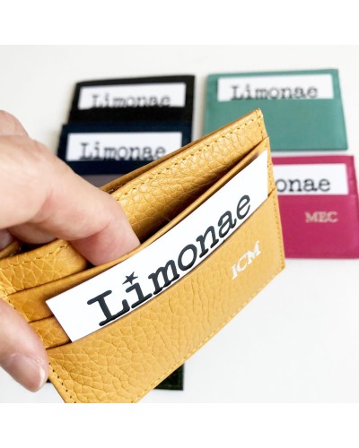 Tarjeteros de piel personalizados con iniciales