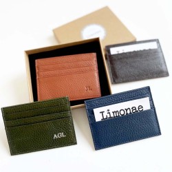 Tarjetero para hombre con iniciales