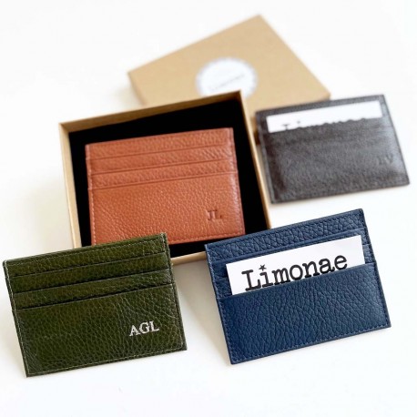 Tarjetero para hombre con iniciales