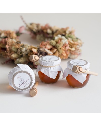6 tarros de miel para invitados