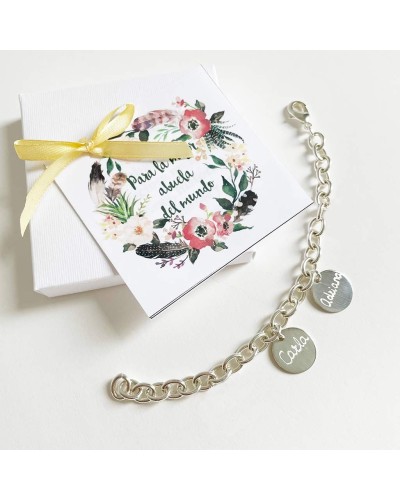 Regalo abuela pulsera personalizada