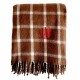 Manta personalizada de lana escocesa cuadros marrón
